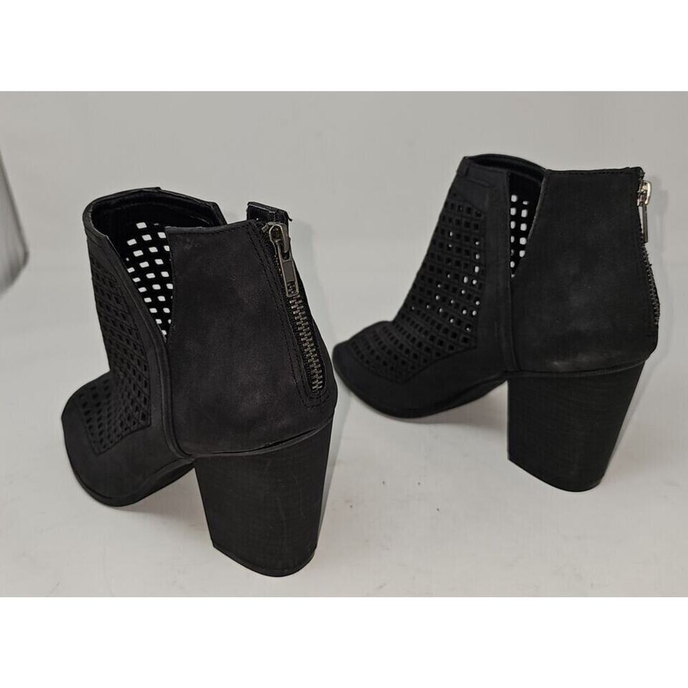 Sugar Sgr-Vael 2 Women's Size 9.5 Open Toe Lattice Block Heel Booties Black - Picture 3 of 9